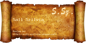 Sall Szilvia névjegykártya